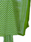 Green blockprint churidar kameez (XL)