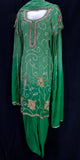 Jade embroidered georgette salwar kameez