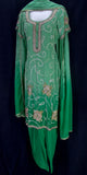 Jade embroidered georgette salwar kameez