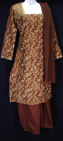 Jamavar cotts wool salwar kameez (L)