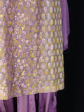 Lavender brocade voile salwar kameez