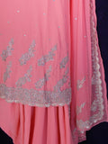 Coral rose crystal-work salwar kameez with stunning embr dupatta (L)