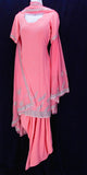Coral rose crystal-work salwar kameez with stunning embr dupatta (L)