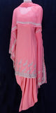 Coral rose crystal-work salwar kameez with stunning embr dupatta (L)