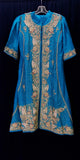 Stunning deep turquoise silk kurta jacket
