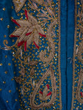 Intricate zardosi embroidery on pure silk